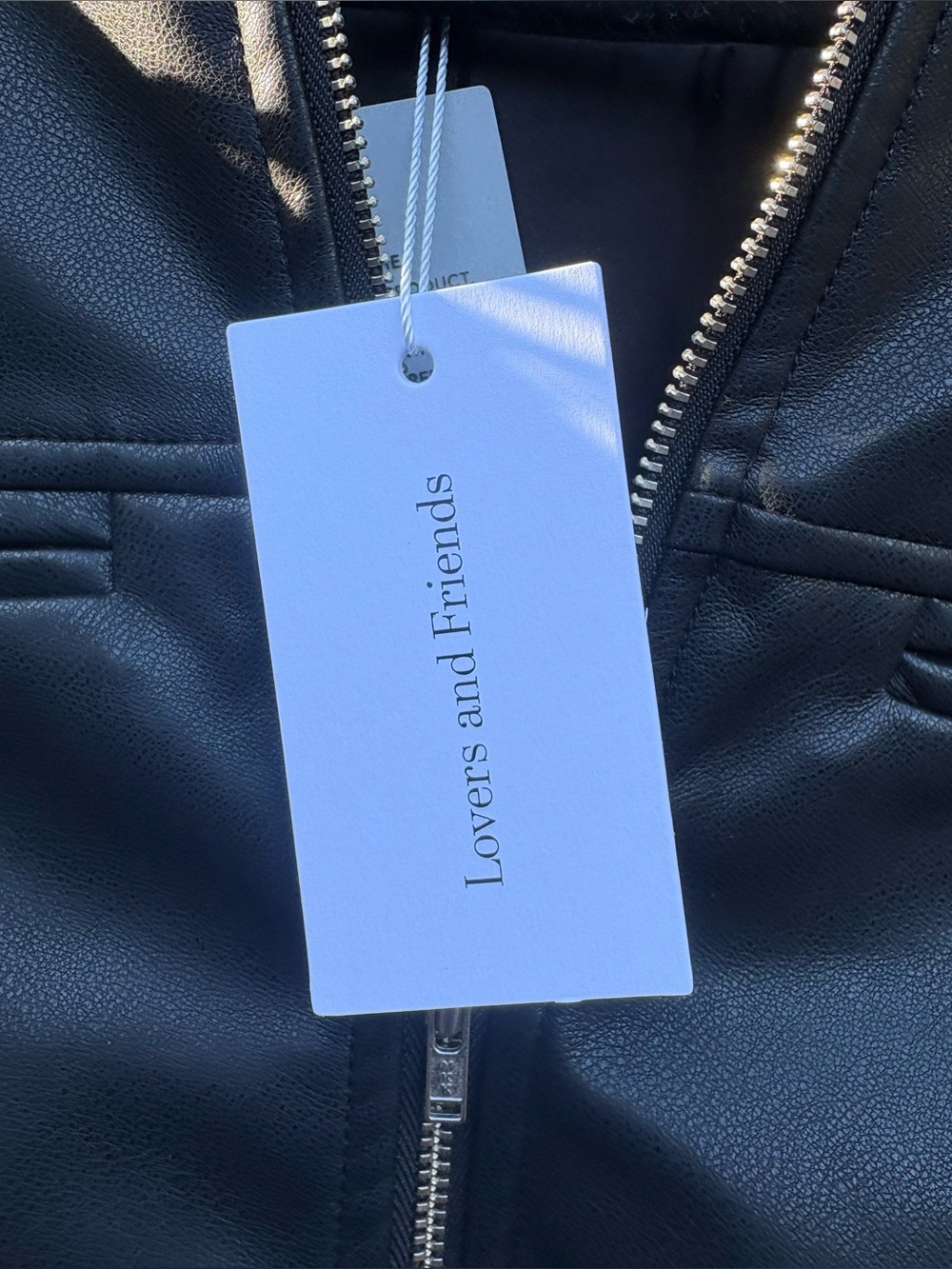 Lovers + Friends Greta Faux Leather Jacket in Black New with Tags! - Picture 8 of 11